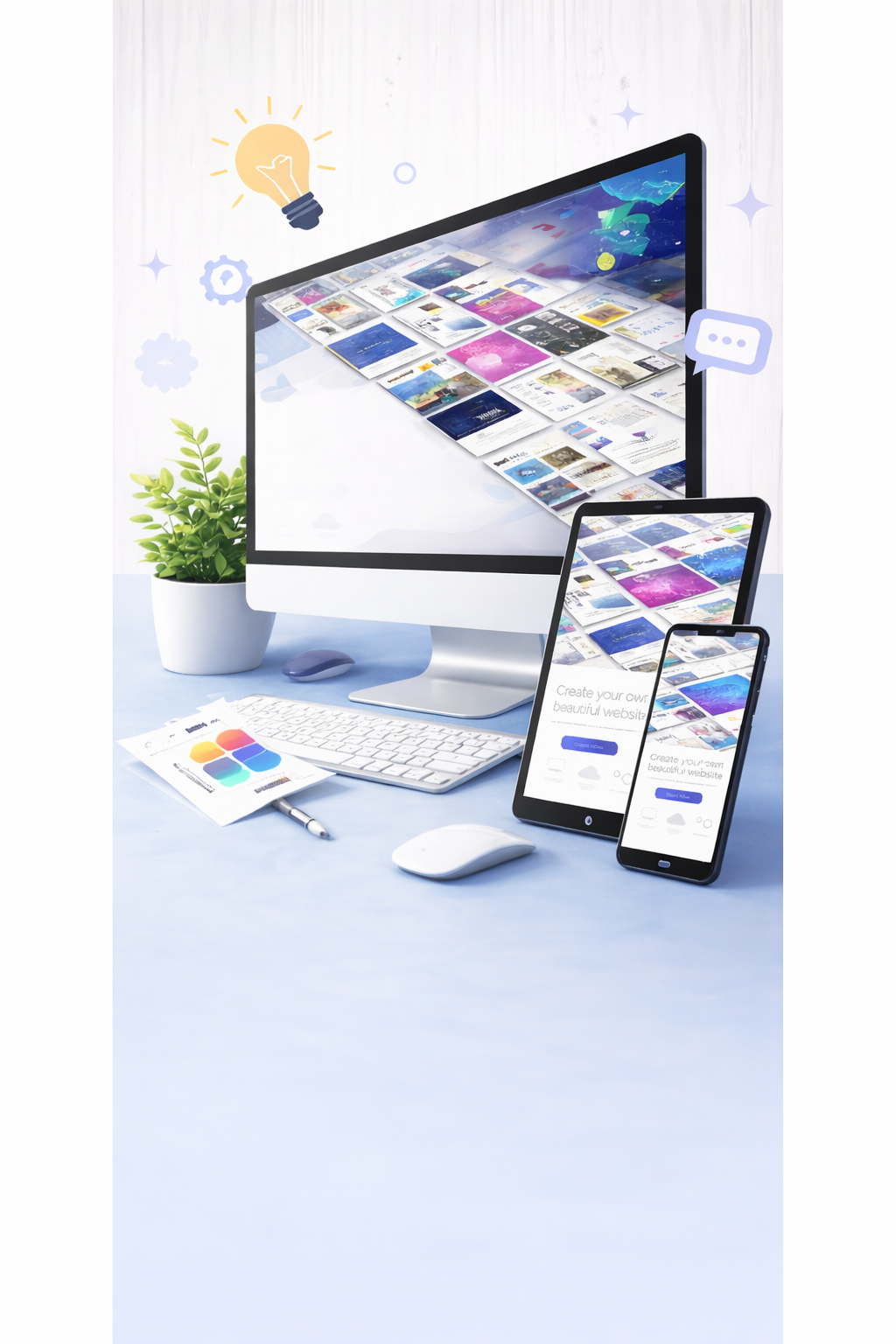 Modern website optimized for AI engines and structured for generative search